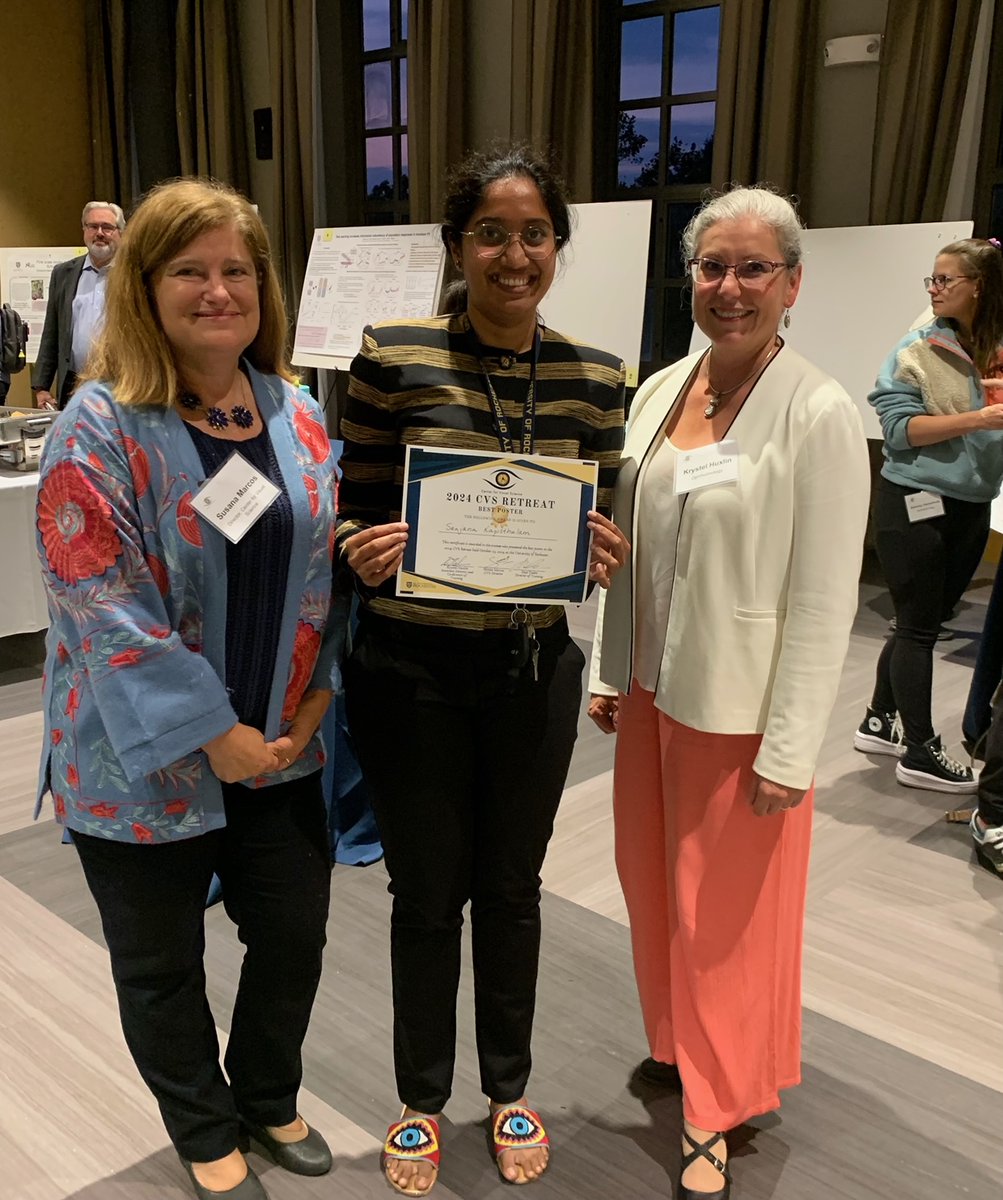 aplabUR's tweet image. Congratulations to Sanjana Kapisthalam @Sanjana78044408 for getting the Best Poster Award at the CVS retreat at the University of Rochester! 🥳@CvsUor