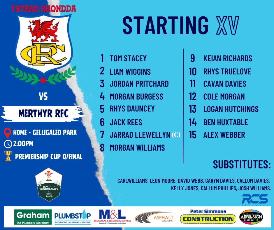 YSTRAD RHONDDA RFC (@ystradrfc) on Twitter photo πππΌπ πΌππππππΎπππππ
π 26/10/24.
π <a href="/RFCMerthyr/">Merthyr RFC π</a>
π PREMIERSHIP CUP π
ποΈ GELLIGALED PARK.
π« Β£10 ADULT.
(Β£8 MEMBERSHIP CARD)
Β£5 CONCESSION.
UNDER 16βS FREE.
β° 2:00pm KICK OFF.
#COTY ππ©΅ πππΌπ πΌππππππΎπππππ
π 26/10/24.
π <a href="/RFCMerthyr/">Merthyr RFC π</a>
π PREMIERSHIP CUP π
ποΈ GELLIGALED PARK.
π« Β£10 ADULT.
(Β£8 MEMBERSHIP CARD)
Β£5 CONCESSION.
UNDER 16βS FREE.
β° 2:00pm KICK OFF.
#COTY ππ©΅