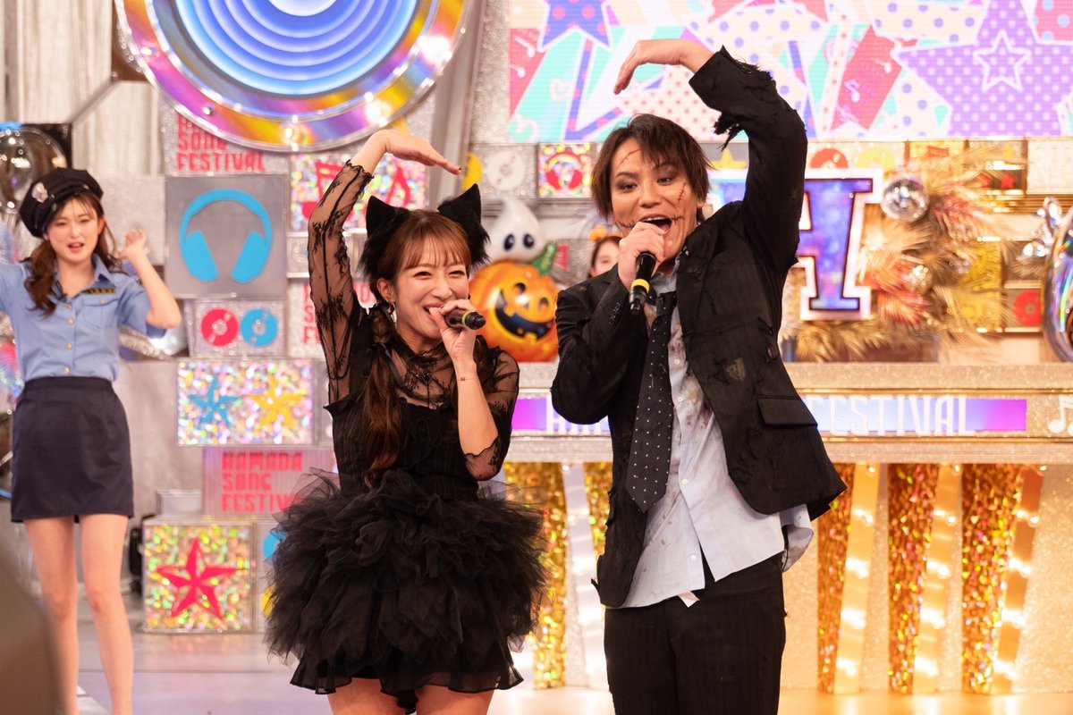 ookami_tbs's tweet photo. 【本日よる7時】
#ハマダ歌謡祭 📷📷

#吉田沙保里
#辻希美 #狩野英孝
#鏡優翔 #美少年 #浮所飛貴
#おじゃす #よよよちゃん

#オオカミ少年 #浜田雅功 https://t.co/8b3odFjfBG