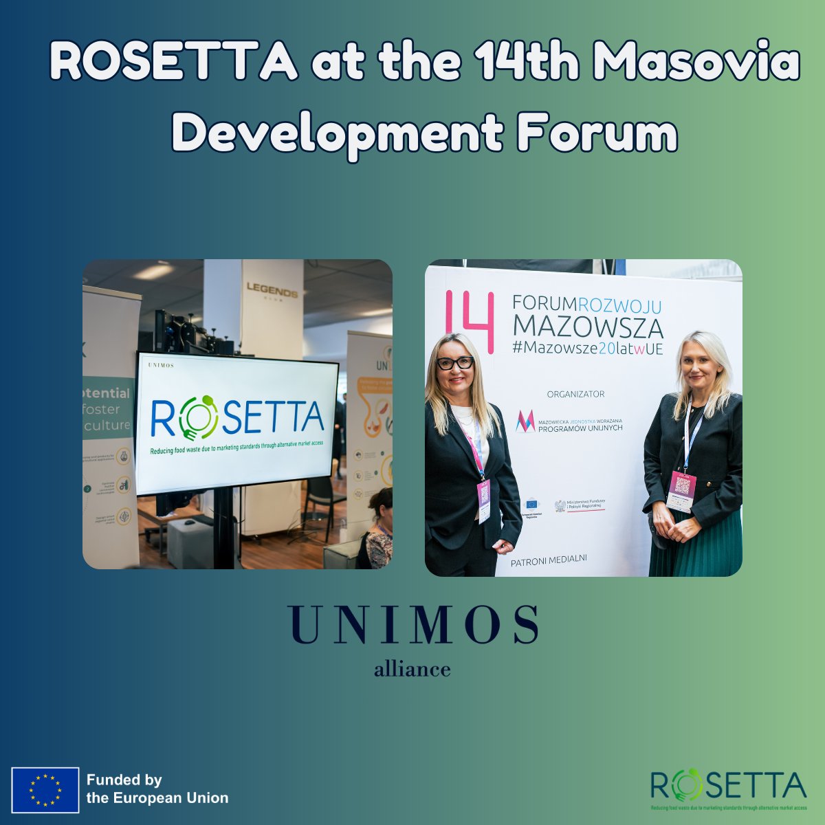 We’re excited to share that our partner,<a href="/unimos_alliance/">UNIMOS ALLIANCE</a>  , participated in the 14th Masovia Development Forum, held on October 15 in Warsaw!
#EUGrowth #FoodWasteReduction #Sustainability
#Innovation #EUProjects #SustainableFuture