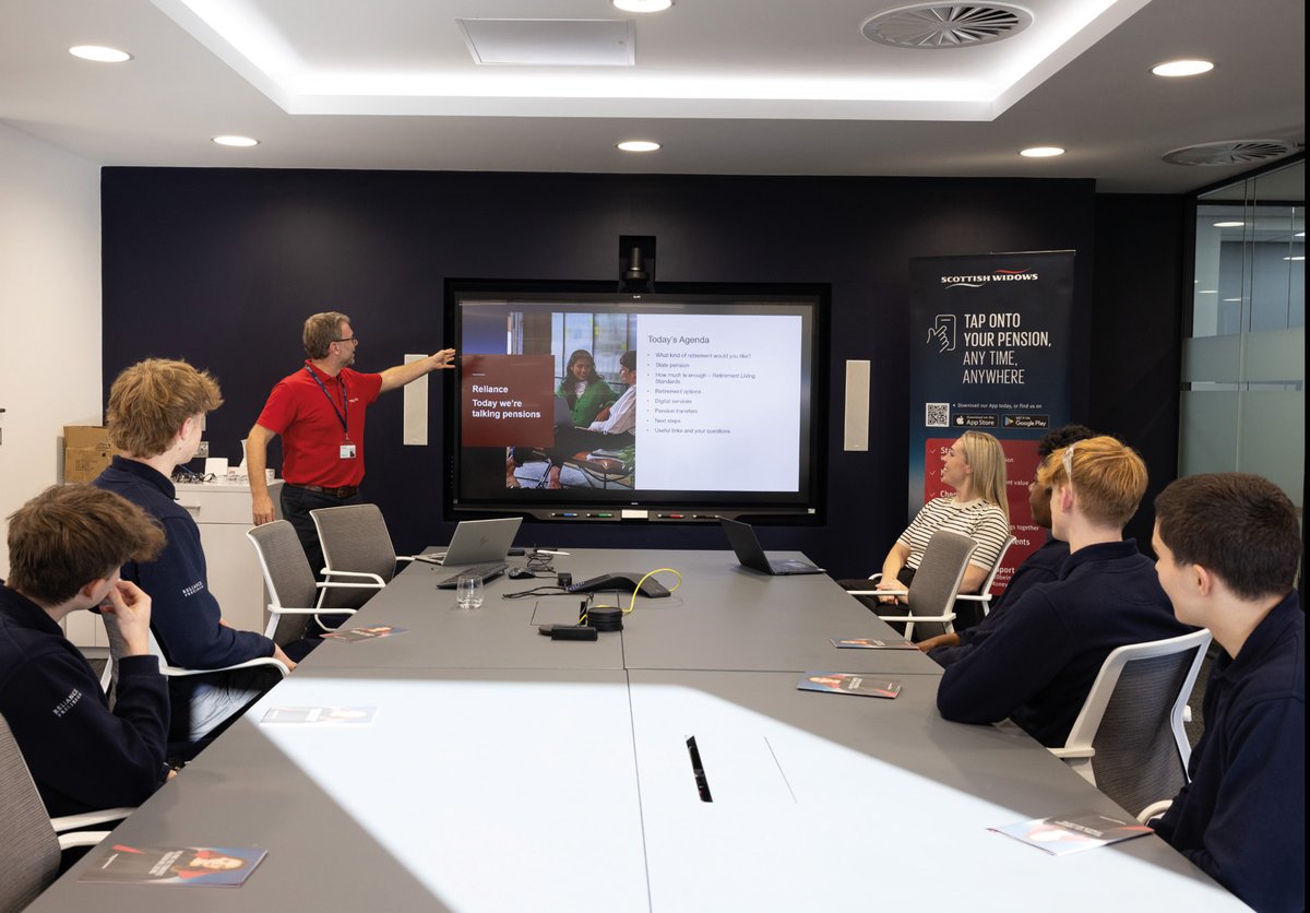 This week Steve from Scottish Widows came to Reliance to talk about #pensions with our #apprentices. The session focused on why your pension is important, how pensions work and what you might need in retirement.