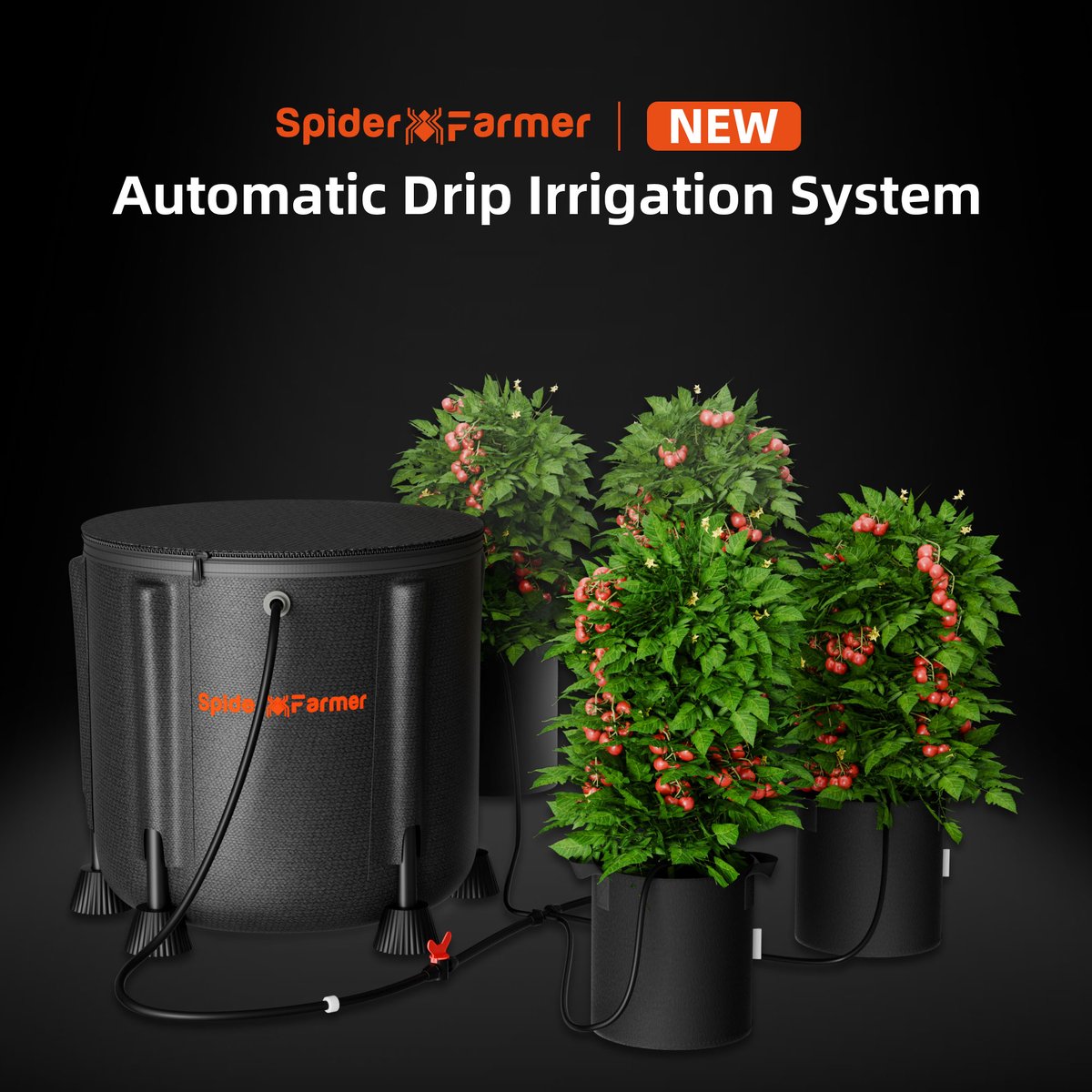 spiderfarmerled's tweet image. NEW LAUNCH!
💥Spider Farmer Drip Irrigation System

1.High-Efficiency Smart Water Pump
2.50L Folding Bucket&amp;amp;Durable Pipes
3.Accommodates up to 8 pots
4.Adjustable Drip Emitters
spider-farmer.com/products/spide…
How many pots will you irrigate?
#spiderfarmer #newlaunch #dripirrigation