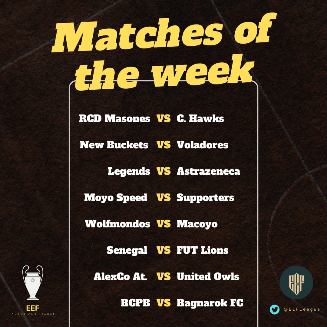 JORNADA 2
CHAMPIONS EEFLEAGUE