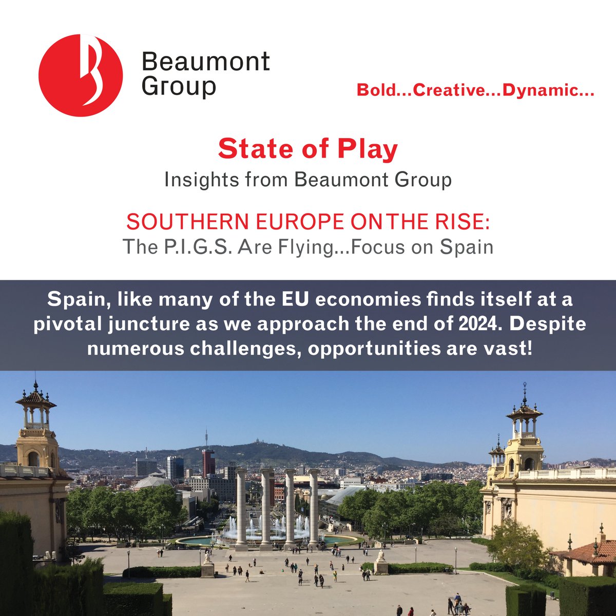 BeaumontGroup's tweet photo. While there are numerous #opportunities to bolster economic growth in #Spain, the country also faces significant #challenges that must be addressed to ensure long-term prosperity. Let’s take a look at the challenges &amp; opportunities for visionary #leaders: https://t.co/zA7UnRzST7 https://t.co/j6xn2jNHGJ