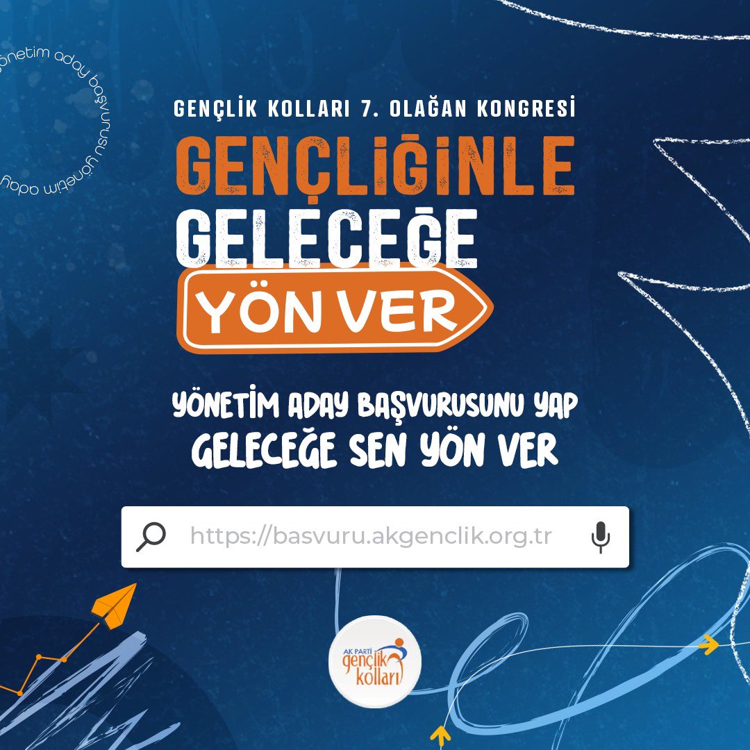 AK Gençlik’te Yer Almaya Hazır Mısınız? 🎯

Yeni dönemde il, ilçe ve belde teşkilatlarımızda yer almak, AK Gençlik’in bir parçası olarak gençliğinizle geleceğe yön vermek için aşağıdaki linkten başvurunuzu yapın, bu büyük ailede yerinizi alın. 

Başvuru: basvuru.akgenclik.org.tr