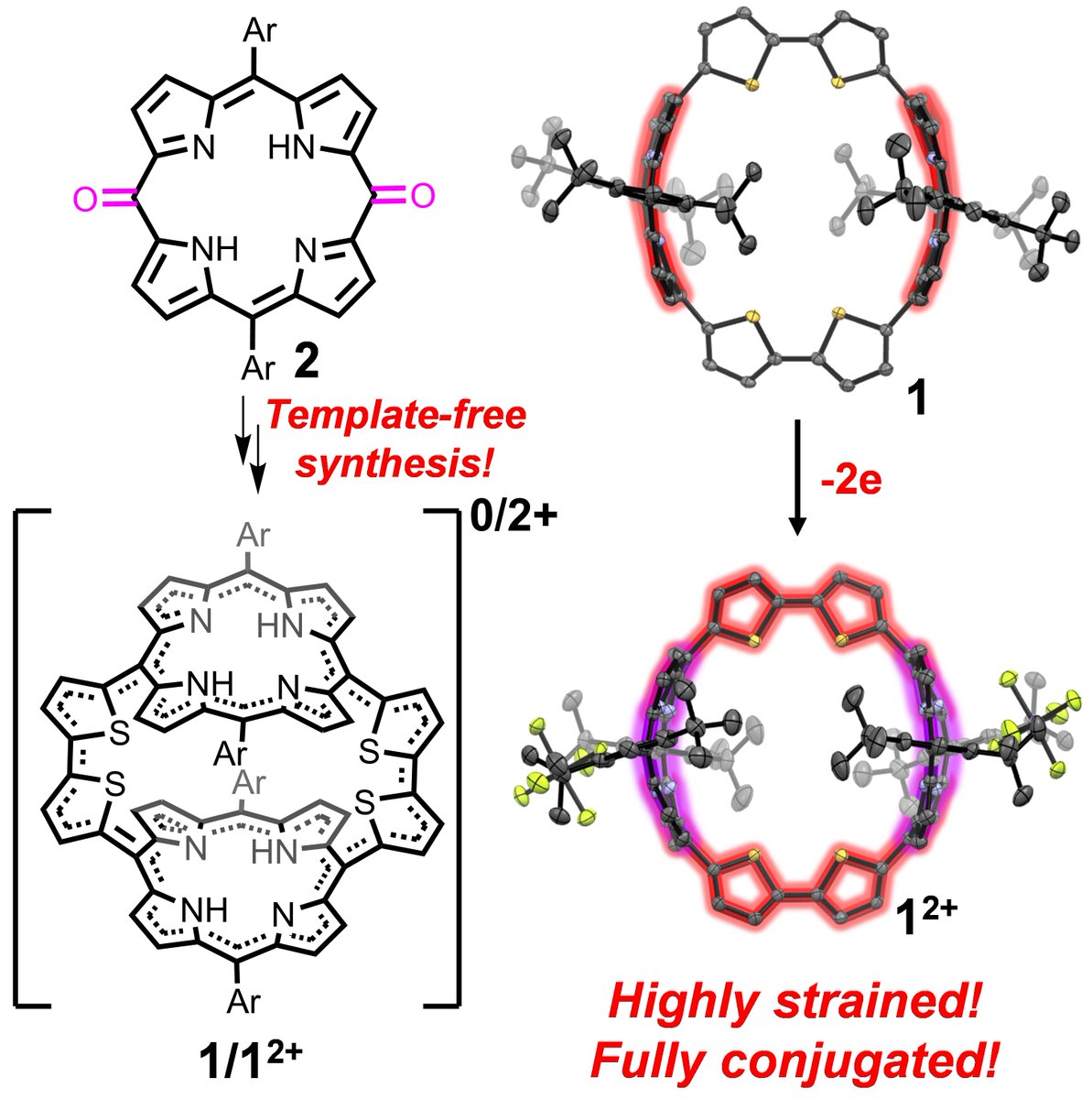 Jishan Wu (@jishan_wu) on Twitter photo A highly strained porphyrin cyclophane! Template-free synthesis by stereoselective addition of porphyrin quinone, and global aromaticity in the doubly charged state. Paper was just published in <a href="/angew_chem/">Angewandte Chemie</a> : onlinelibrary.wiley.com/doi/10.1002/an… A highly strained porphyrin cyclophane! Template-free synthesis by stereoselective addition of porphyrin quinone, and global aromaticity in the doubly charged state. Paper was just published in <a href="/angew_chem/">Angewandte Chemie</a> : onlinelibrary.wiley.com/doi/10.1002/an…