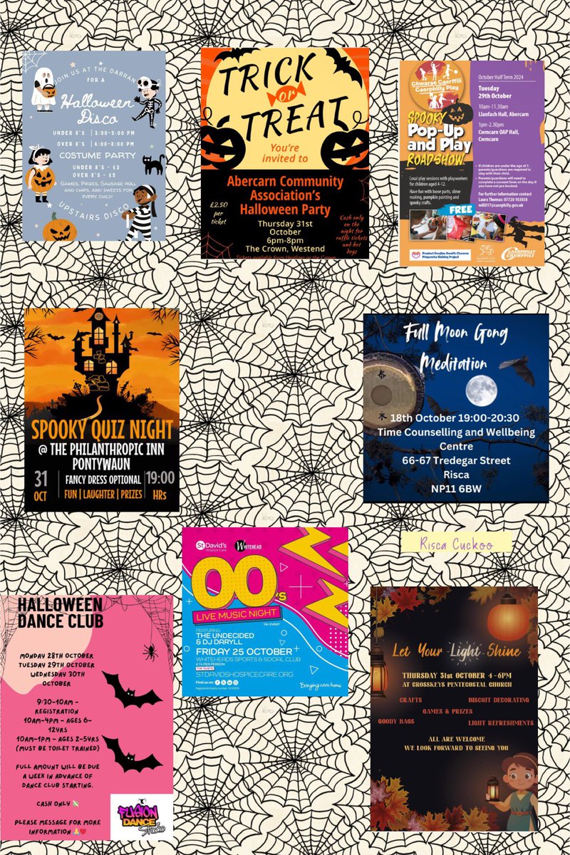 October in Risca and the local area (please check all dates, times and availability with the organisers of the events!):
#Risca #Autumn #October