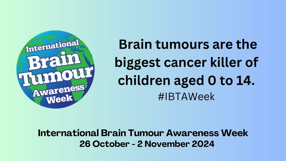 Pediatric brain tumours are rare but the outcome for the child and their family is devastating #IBTAWeek