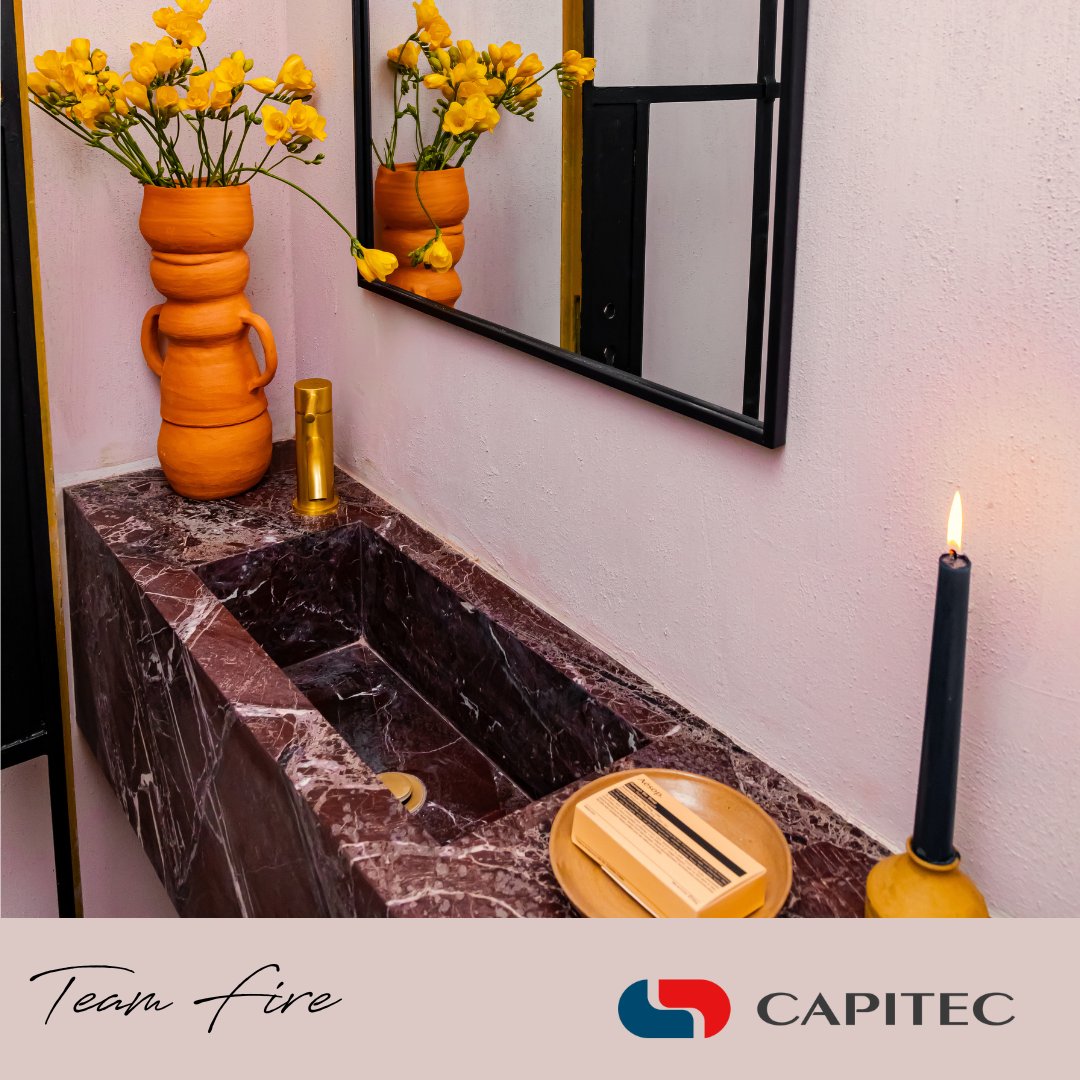 MyDesignRulesTV's tweet photo. 🔥 Stand a chance to win R5 000 cash from @CapitecBankSA ! 🔥
RT this post &amp; tell us which powder room vibe speaks to you – Fire, Earth, Water, or Air? 
Include the hashtags #Capitec &amp; #MyDesignRules, and you could win! 💸
⏰ Enter by 3 Nov.
T&amp;Cs 👉 https://t.co/mxvzNVJsAY https://t.co/pgQbVJcYQN