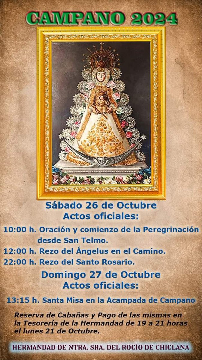 #ACTUALIDAD
Este sábado el Rocío de Chiclana se va a Campano