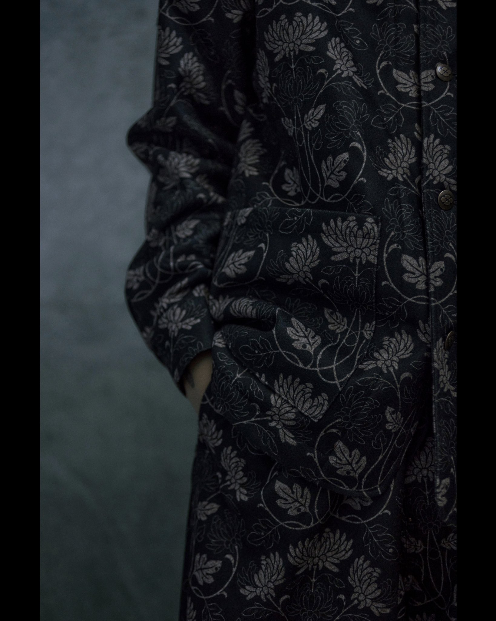 gakkin 墨小菊 CHRYSANTHEMUMS MELANGE JACKET 墨小菊 CHRYSANTHEMUMS MELANGE JACKET – GXX