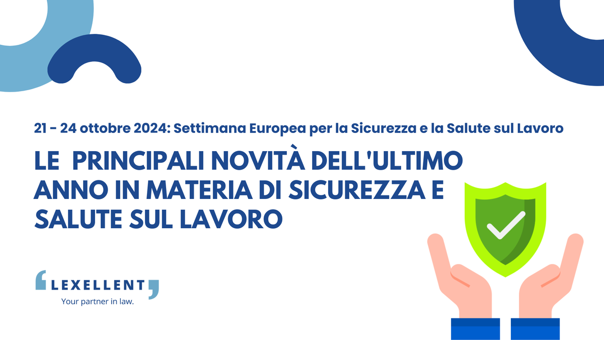 Settimana europea per la sicurezza e la salute sul lavoro:  un’occasione per riflettere sull'importanza di un ambiente di lavoro sicuro. 
Prevenzione e rispetto delle norme sono essenziali! Qui le novità dell'ultimo anno: lexellent.it/wp-content/upl…
 #SicurezzaSulLavoro #Lavoro