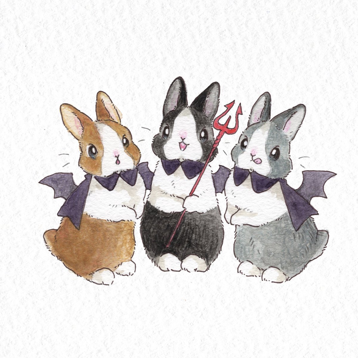 「うさぎさんのHalloween〜毎日イラスト投稿1731日目〜\ Trick o」|VeryBerry うさぎ星さん4/8-9出展のイラスト