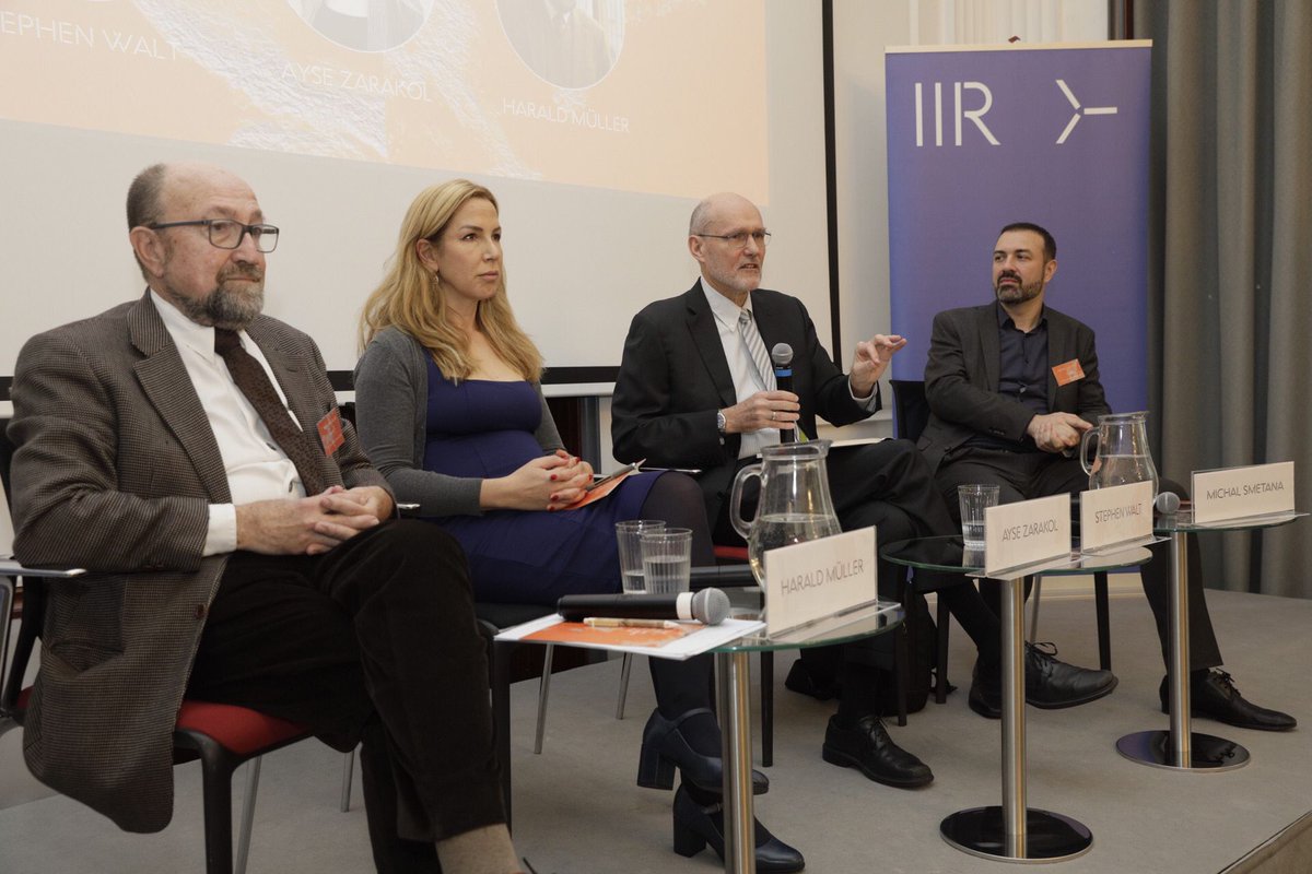 Institute of International Relations Prague (@iir_prague) on Twitter photo 🎙️The #CSF2024 debate continues with a panel on the Great Power Competition and the International Order featuring <a href="/stephenWalt/">Stephen Walt</a> , <a href="/AyseZarakol/">Ayşe Zarakol</a>, Harald Müller, and <a href="/MichalSmetana3/">Michal Smetana</a>. 🎙️The #CSF2024 debate continues with a panel on the Great Power Competition and the International Order featuring <a href="/stephenWalt/">Stephen Walt</a> , <a href="/AyseZarakol/">Ayşe Zarakol</a>, Harald Müller, and <a href="/MichalSmetana3/">Michal Smetana</a>.
