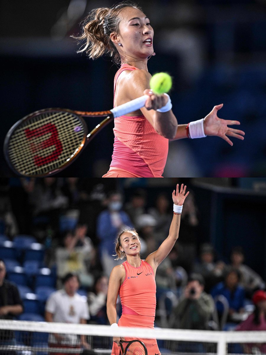 ShanghaiEye's tweet photo. No.1 seed Zheng Qinwen made a victorious start to her Toray #PanPacificOpen Tennis 2024 campaign, defeating home hope Moyuka Uchijima 7-5, 6-0 in 1 hour and 17 minutes to set up a quarterfinal match against No.8 seed Leylah Fernandez. #zhengqinwen https://t.co/kwabLjCsf9