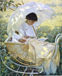 Helen McNicoll ( 1879-1915  ) In The Shadow of the Tree 1910
#WomenArtists 
#CanadianArt