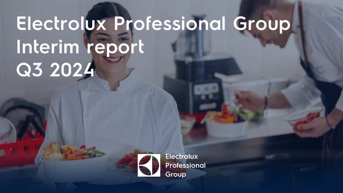 “During the third quarter we grew organically with improved margin and strong cash flow. Based on the positive development I stay cautiously optimistic for the near term”, says CEO Alberto Zanata on the #Q32024 #InterimReport #ElectroluxProfessionalGroup 
bit.ly/40fHAkv