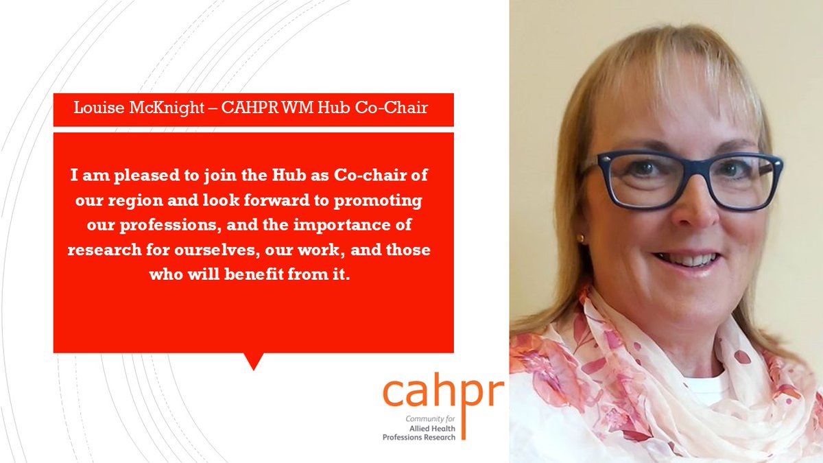 CAHPR West Mids (@cahprwestmids) on Twitter photo 📣📣Next up, we would like to introduce Louise McKnight who is also our hub Co-Chair <a href="/MyBCU/">Birmingham City University</a> <a href="/KLouiseMcKnight/">Dr. K Louise McKnight</a> <a href="/BHPComms/">Birmingham Health Partners</a> <a href="/BHPClinAc/">BHP Clinical Academics</a> <a href="/OfficialCAHPR/">OfficialCAHPR</a> @CRN_WMid 📣📣Next up, we would like to introduce Louise McKnight who is also our hub Co-Chair <a href="/MyBCU/">Birmingham City University</a> <a href="/KLouiseMcKnight/">Dr. K Louise McKnight</a> <a href="/BHPComms/">Birmingham Health Partners</a> <a href="/BHPClinAc/">BHP Clinical Academics</a> <a href="/OfficialCAHPR/">OfficialCAHPR</a> @CRN_WMid