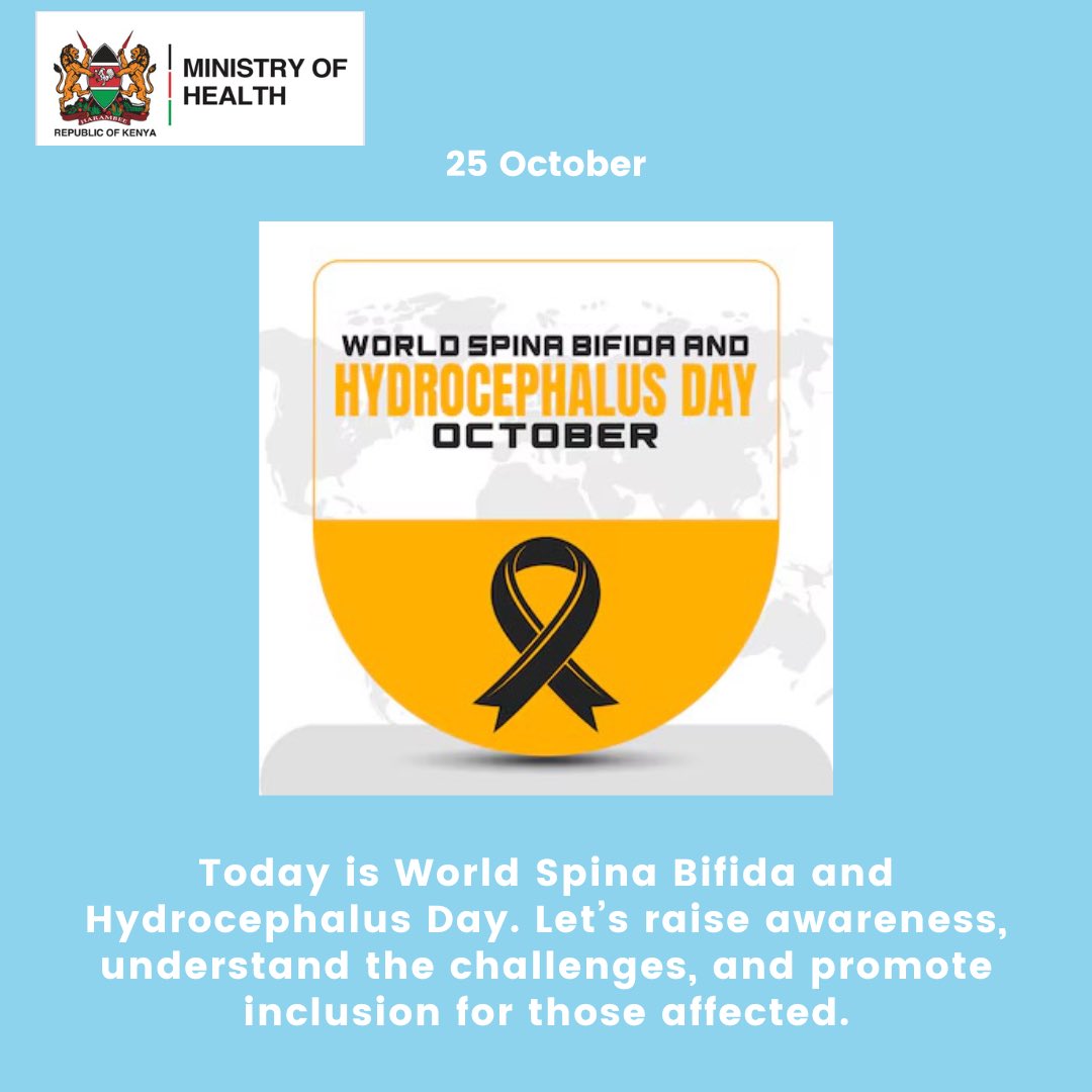 MOH_Kenya's tweet photo. Early diagnosis and proper care can make a difference for those with spina bifida and hydrocephalus. #WSBHD https://t.co/OIX3vYet4o