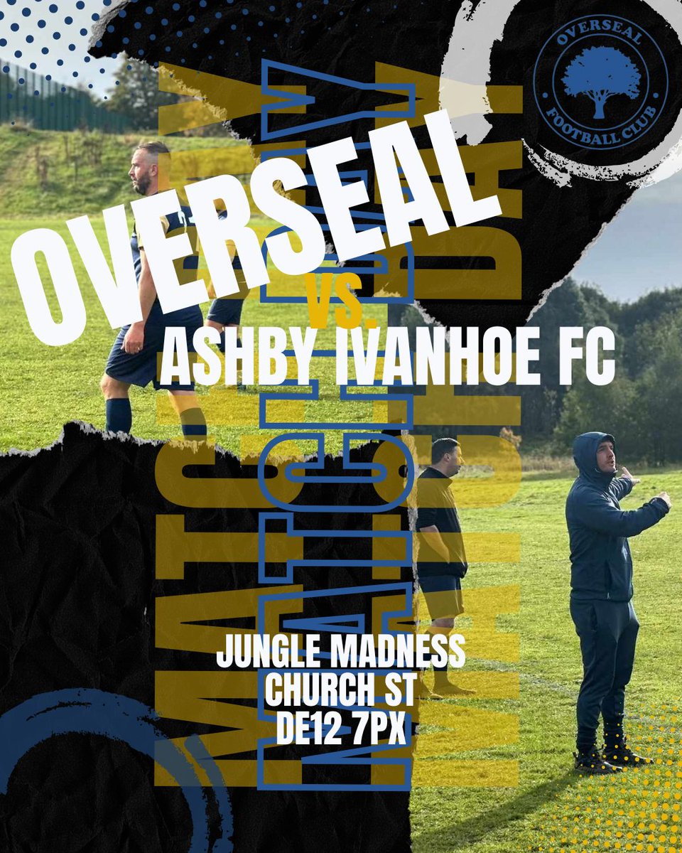 MATCHDAY!
Overseal FC vs. Ashby Ivanhoe FC
Jungle Madness, 10:30 KO.
Come on down and support your local Sunday Football League Team.
We aim to take 3 points from Ashby who have been struggling to get points all season, this won't be an easy game by any means. <a href="/AshbyIvanhoe_FC/">Ashby Ivanhoe FC</a>