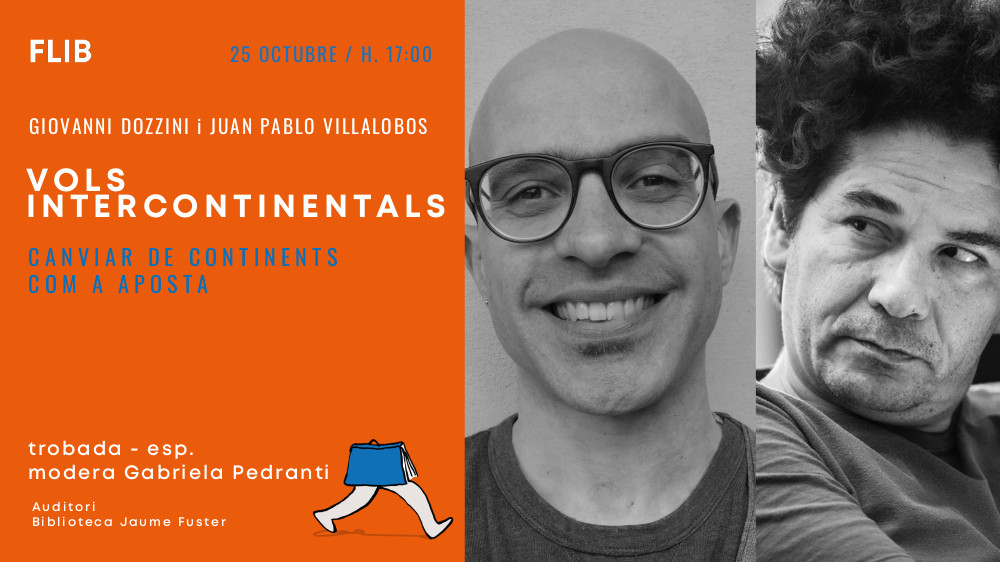 BibliotequesBCN (@bibliotequesbcn) on Twitter photo Torna un cap de setmana ben literari! Gaudeix dels diàlegs del #FLIB a la B. Jaume Fuster!
🛩️Vols intercontinentals
Canviar de continent com a aposta
Amb <a href="/giovdoz/">Giovanni Dozzini</a> i <a href="/VillalobosJPe/">Juan Pablo Villalobos</a>
Modera: <a href="/gpedranti/">Gabriela Pedranti</a>
🗓️Divendres, 25/10
⌚17 h
📍#bbcnJaumeFuster
ℹ️i.mtr.cool/oedrlfinvx Torna un cap de setmana ben literari! Gaudeix dels diàlegs del #FLIB a la B. Jaume Fuster!
🛩️Vols intercontinentals
Canviar de continent com a aposta
Amb <a href="/giovdoz/">Giovanni Dozzini</a> i <a href="/VillalobosJPe/">Juan Pablo Villalobos</a>
Modera: <a href="/gpedranti/">Gabriela Pedranti</a>
🗓️Divendres, 25/10
⌚17 h
📍#bbcnJaumeFuster
ℹ️i.mtr.cool/oedrlfinvx