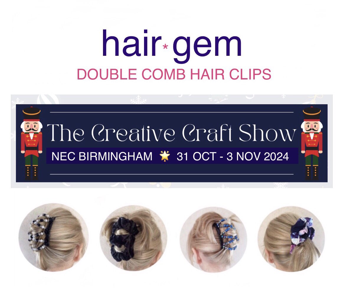 OriginalHairgem's tweet photo. Busy preparing for #Christmas #CreativeCraftShow at #birminghamnec 31 Oct - 3rd Nov. Iโll have the whole range of fabric & beaded double comb ๐๐๐ข๐ซ๐๐๐ฆ๐ฌยฎ๏ธ on display & showing how popular & versatile they actually are!
https://t.co/PtBFYZ7rwc always open
#elevenseshour https://t.co/2QltrstlT2