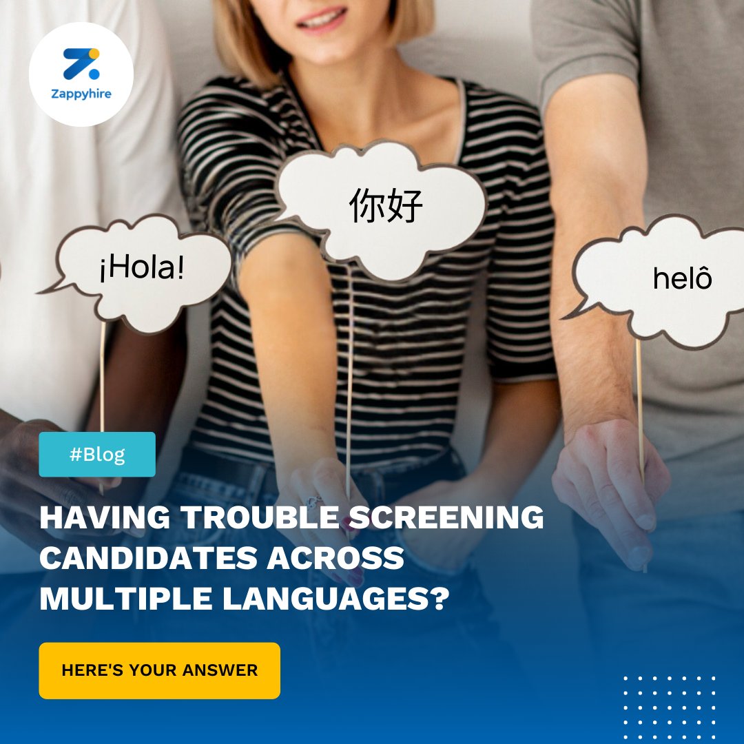 zappyhireglobal's tweet image. Can a language barrier be costing you top talent without you even realizing it? 👀

You need a solution like ZappyVue that can help you assess candidates effortlessly in different languages!  

Learn more👇
bit.ly/3YlW5kc

#automatedvideointerview #candidatescreening