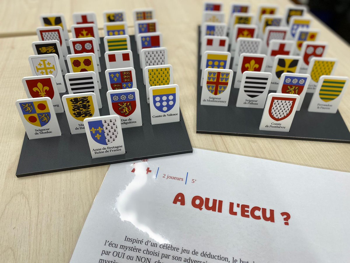 📯📯📯 Avis aux amateurs  #LesArmoiriesDuVendredi ! La super team du <a href="/CouventJacobins/">Couvent des Jacobins de Toulouse 🌴</a> vient de créer le meilleur jeu du monde : "A qui l'écu ?" 🛡 sur le principe du "Qui est-ce".
RDV le jeudi 31 octobre à 10h30. Infos sur  Jacobins.toulouse.fr
Tellement fière d'eux...🥹🥰