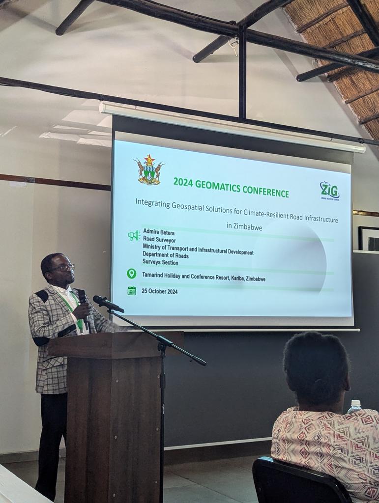 Interesting insights from the Ministry of Transport Mr Admire Betera. It's interesting to learn about the climate adaptive systems the Ministry of Transport is setting up to adapt to climate change (Road Asset Management System). He stresses on the importance of collaboration