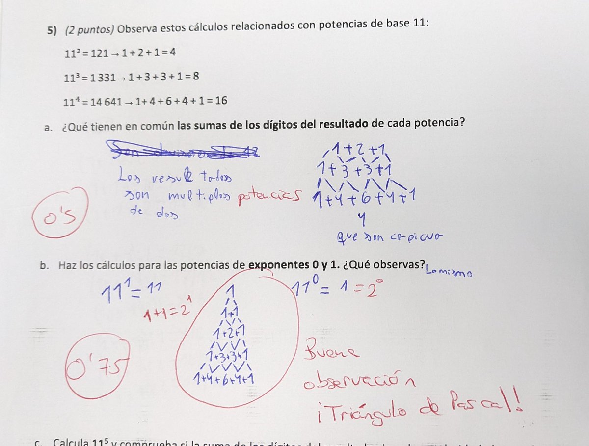 oscarabellon's tweet photo. Cuando los alumnos aprenden matemáticas de forma competencial, su razonamiento les lleva a descubrimientos extraordinarios. 🥇
Un alumno de 1° ESO de @CSAHumanes descubre el Triángulo de Pascal en este problema de examen.
Gracias @innovamat_es @oriolplans por hacerlo posible. 🔝 https://t.co/dcL9jSPbWo