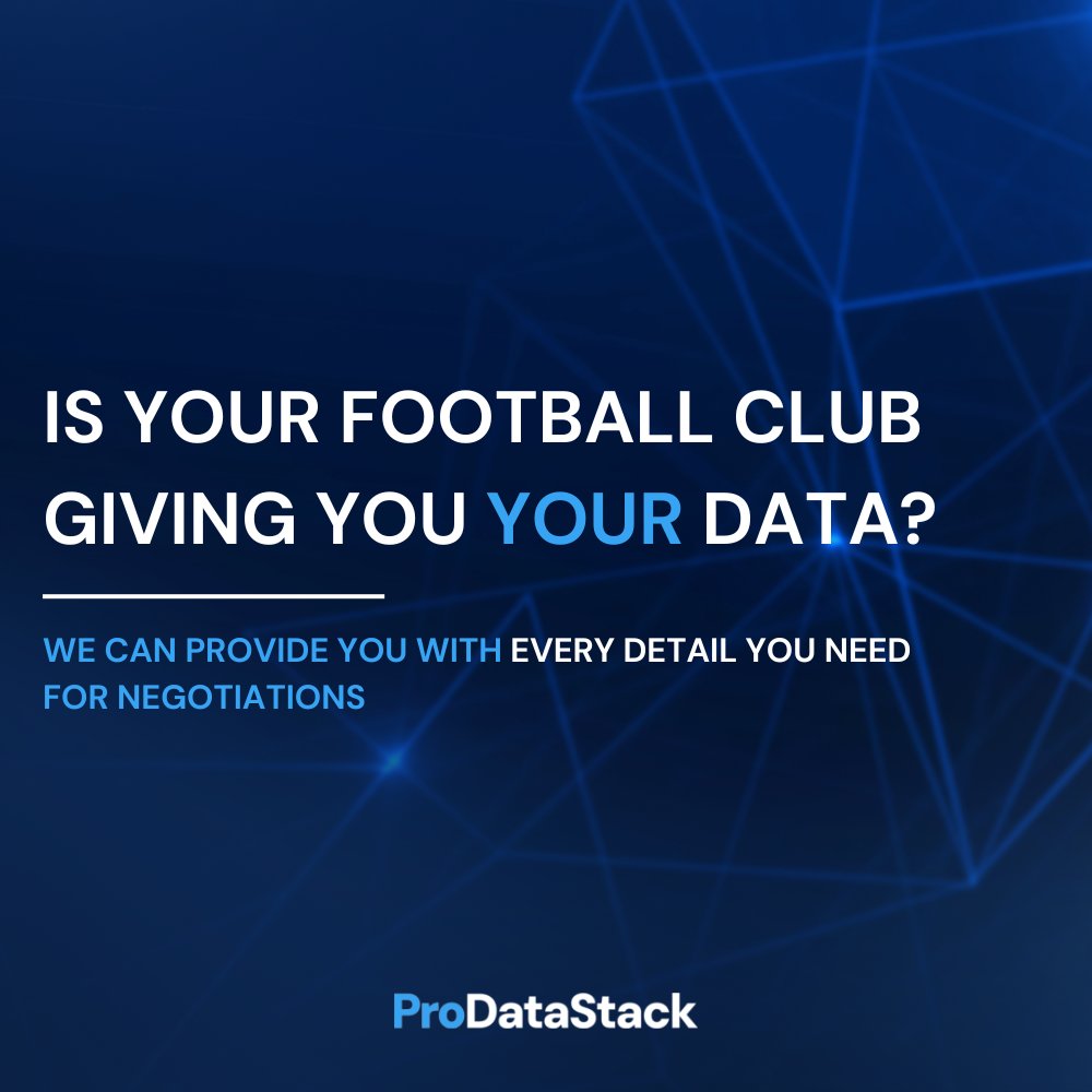 ProDataStack (@prodatastack) on Twitter photo Is your football club giving you full access to your data?
At <a href="/ProDataStack/">ProDataStack</a>, we’re putting the power back in the hands of the athlete - by collecting and analysing SIX essential datasets, to provide you and your agent will have everything you need to walk into negotiations with Is your football club giving you full access to your data?
At <a href="/ProDataStack/">ProDataStack</a>, we’re putting the power back in the hands of the athlete - by collecting and analysing SIX essential datasets, to provide you and your agent will have everything you need to walk into negotiations with