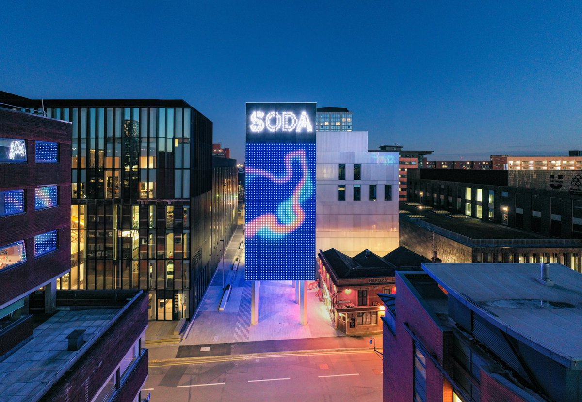 School of Digital Arts (@sodamcr) on Twitter photo If you're new to <a href="/ManMetUni/">Manchester Metropolitan Uni</a> this year, be sure to pay us a visit to see our incredible façade🤩
The four-storey digital screen is an extension of Modal, our gallery showcasing those at the forefront of the digital art world featuring exhibitions with cutting-edge technologies 👀 If you're new to <a href="/ManMetUni/">Manchester Metropolitan Uni</a> this year, be sure to pay us a visit to see our incredible façade🤩
The four-storey digital screen is an extension of Modal, our gallery showcasing those at the forefront of the digital art world featuring exhibitions with cutting-edge technologies 👀