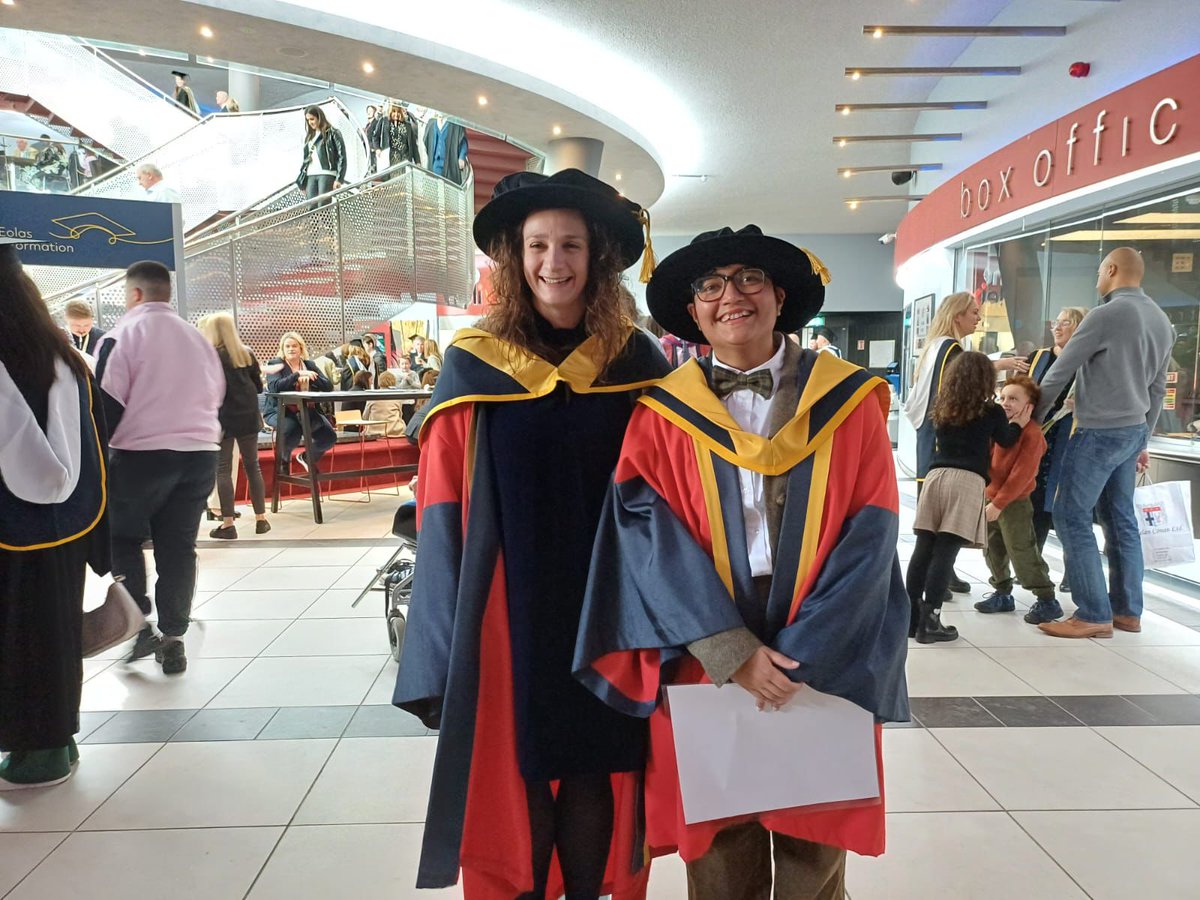 Theology & Philosophy @ DCU (@tp_dcu) on Twitter photo Congratulations in particular to our PhD students,
<a href="/FreyaDasgupta/">Freya</a> and <a href="/AngelosMavro/">Dr Angelos Mavropoulos</a>! In good company with their fellow <a href="/Music_DCU/">Music @ DCU</a> graduates <a href="/Hannah_Hannes/">Dr Hannah Millington</a> and Giovanna Feeley. Congratulations in particular to our PhD students,
<a href="/FreyaDasgupta/">Freya</a> and <a href="/AngelosMavro/">Dr Angelos Mavropoulos</a>! In good company with their fellow <a href="/Music_DCU/">Music @ DCU</a> graduates <a href="/Hannah_Hannes/">Dr Hannah Millington</a> and Giovanna Feeley.