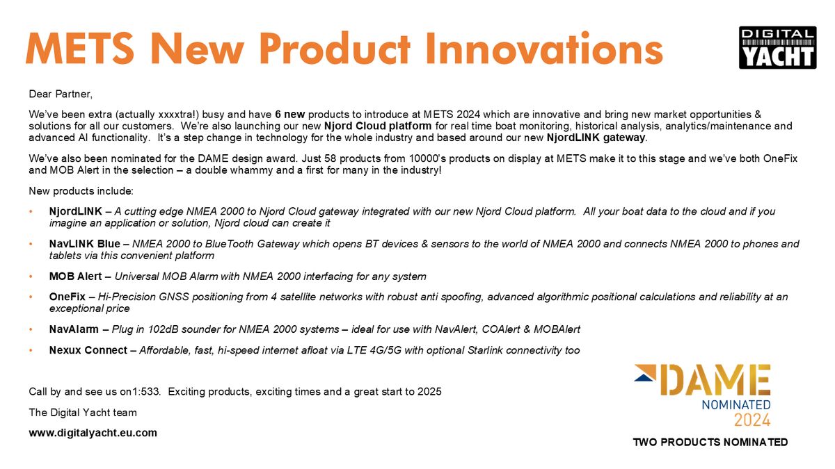 Lots of new product introductions from Digital Yacht <a href="/metstrade/">METSTRADE</a> Get a sneak peek on what's launching here digitalyacht.net/wp-content/upl…