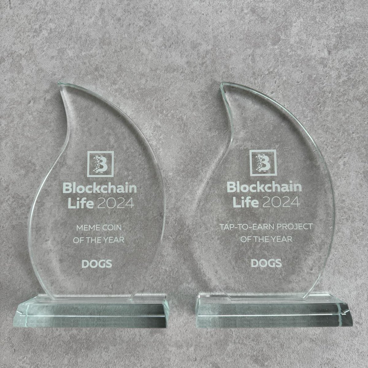 Dogs_CommunityX's tweet image. 🐶 $DOGS at #BlockchainLife2024! 🐶

We’re thrilled to announce that $DOGS took home two major awards: Meme Coin of the Year and Tap-To-Earn Project of the Year! 😎

We appreciate every single one of you who voted 🦴

This is just the beginning of a long and fun journey ahead!🐶