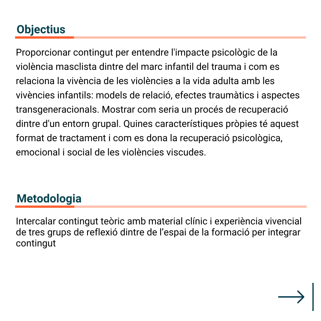 IUSalutMentalVB's tweet photo. 🆕 Seminari de Violència Masclista. Procés de recuperació en un Grup Psicoterapèutic

🗣️ A càrrec de Judith Gallego i Anna París 

➡️Impartit en castellà

🗓️30 i 31 de gener 
🕖Dijous: 9.00-14.00 i 16.00-19.00 / Divendres: 9.00-14.00

ℹ️https://t.co/ceXX52jKE9
📝 docencia@fvb.cat https://t.co/xh0P8jZl4y