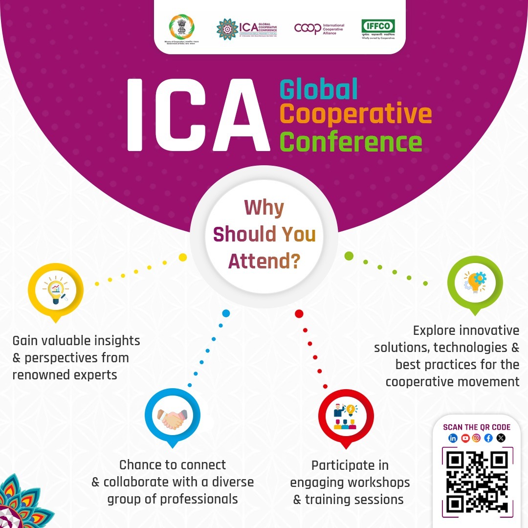 Looking for reasons to attend the biggest cooperative celebration of the year? 

Here are several reasons why you must!

#EmpoweringCooperatives
#SahakarSeSamriddhi
#IYC2025
#GlobalCooperativeConference
#NamasteICA
<a href="/IFFCO_PR/">IFFCO</a>