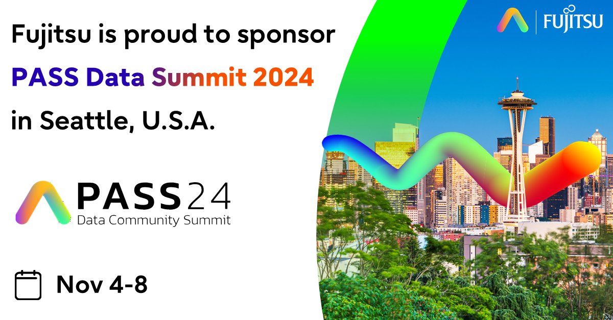 Fujitsu Postgres (@fujitsupostgres) on Twitter photo <a href="/FujitsuPostgres/">Fujitsu Postgres</a> is very excited to sponsor the <a href="/PASSDataSummit/">PASS Data Community Summit</a> coming up in Seattle, November 4-8.
We have a lot planned for out first #PASSDataSummit, including cold beer and hot pretzels!
Save $150 off the cost of your rego with our discount code: FUJITSU150CP <a href="/FujitsuPostgres/">Fujitsu Postgres</a> is very excited to sponsor the <a href="/PASSDataSummit/">PASS Data Community Summit</a> coming up in Seattle, November 4-8.
We have a lot planned for out first #PASSDataSummit, including cold beer and hot pretzels!
Save $150 off the cost of your rego with our discount code: FUJITSU150CP