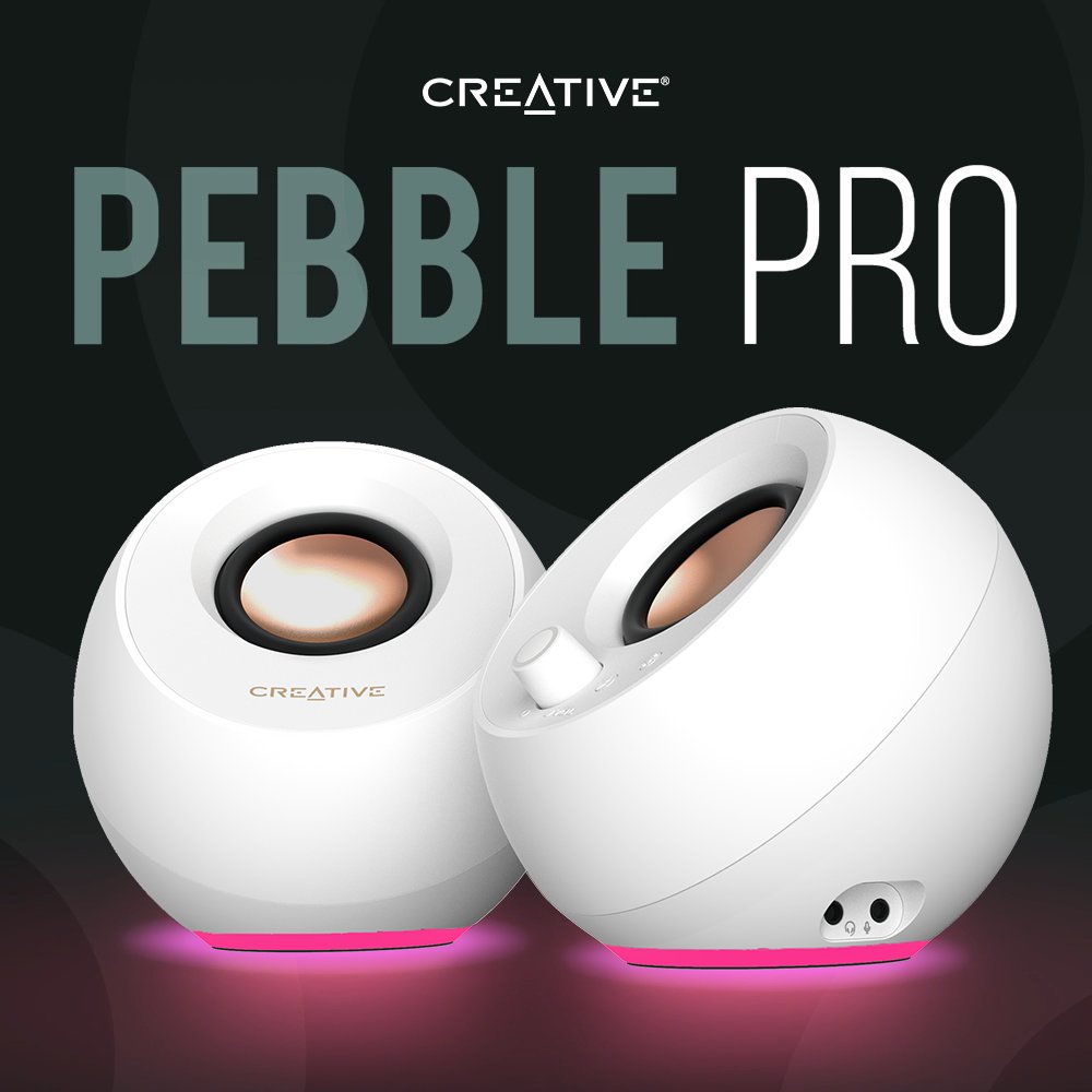 Creative PEBBLE PRO ホワイト PCスピーカー