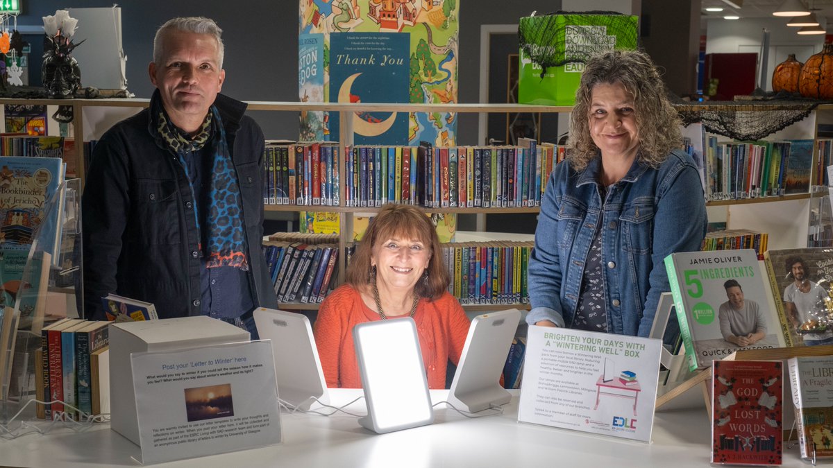University of Glasgow (@uofglasgow) on Twitter photo East Dunbartonshire residents are being offered help to deal with the effects of seasonal affective disorder.
Library goers can check out a Wintering Well box organised by researchers from <a href="/UofGGES/">UofGGES 🌍</a> and <a href="/EdinburghUni/">The University of Edinburgh</a> with <a href="/EDLC_Culture/">EDLC Culture</a>.
Read more: gla.ac/40jP5XN East Dunbartonshire residents are being offered help to deal with the effects of seasonal affective disorder.
Library goers can check out a Wintering Well box organised by researchers from <a href="/UofGGES/">UofGGES 🌍</a> and <a href="/EdinburghUni/">The University of Edinburgh</a> with <a href="/EDLC_Culture/">EDLC Culture</a>.
Read more: gla.ac/40jP5XN