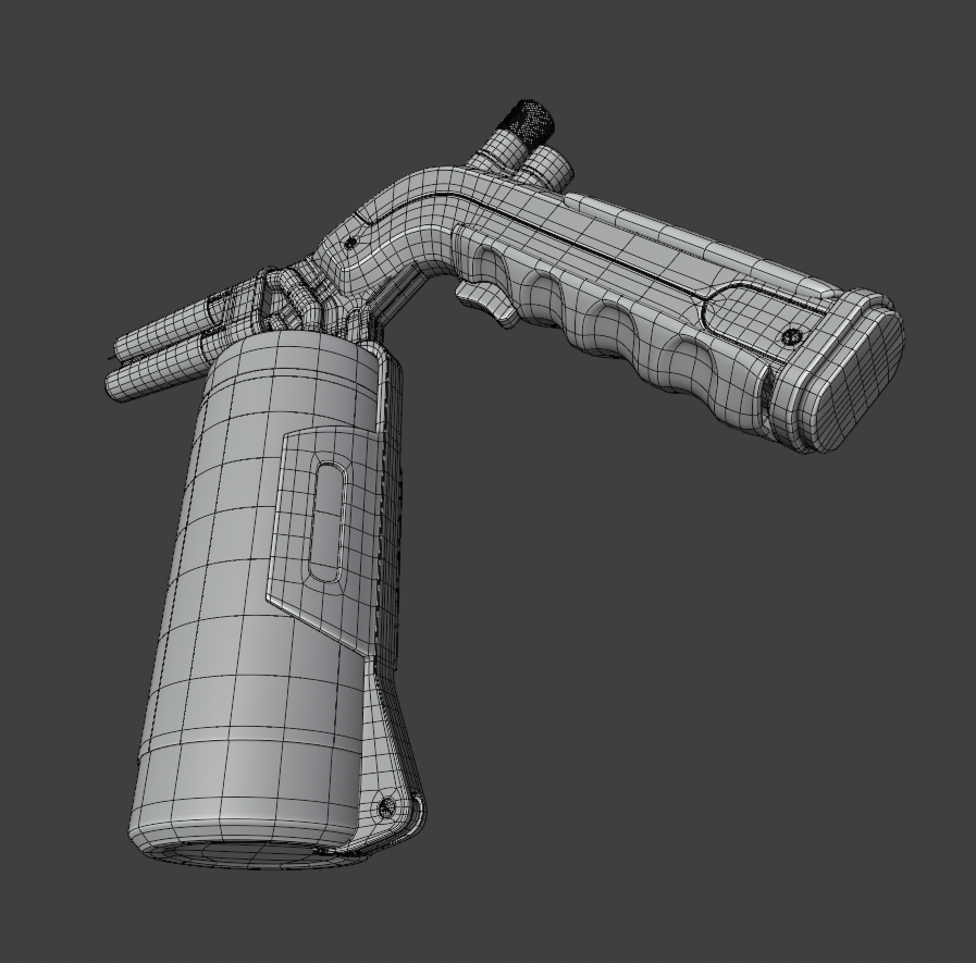 I finished a new prop, now is time to make the low poly and the uvs #b3d