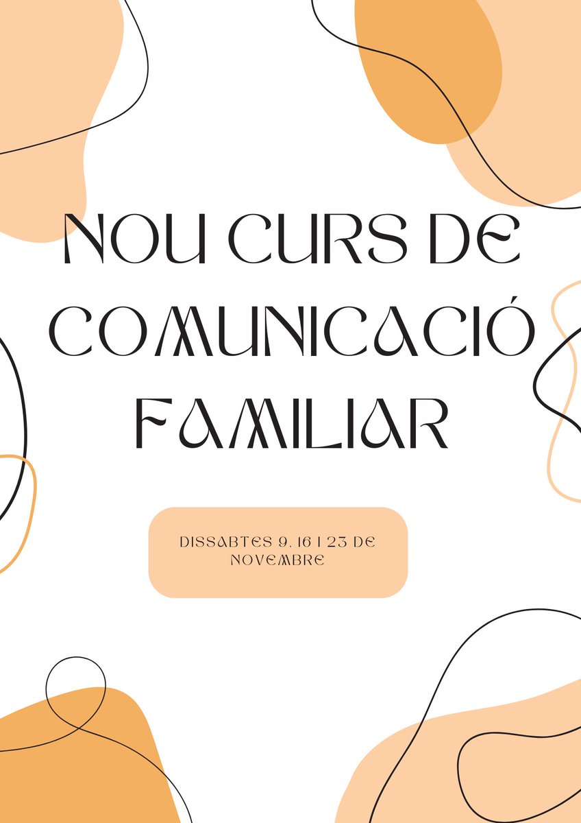 Salut Mental Sabadell (@mentalsalut) on Twitter photo 👉Nou curs de comunicació familiar. Per inscripcions i més informació, escriviu un correu a: comunicacio@salmensa.org
Animeu-vos🙂 👉Nou curs de comunicació familiar. Per inscripcions i més informació, escriviu un correu a: comunicacio@salmensa.org
Animeu-vos🙂