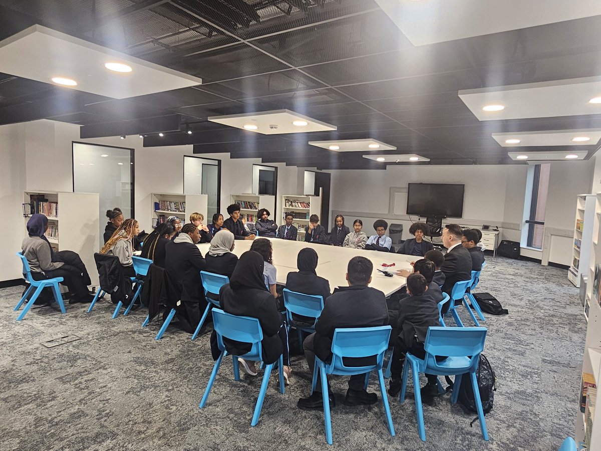 CORECityAcademy's tweet photo. The Student Leadership meeting is now in session! The elected Student Leaders and the new Prefects, Head Boy, Head Girl and their deputies met with Mr Tully to discuss the issues that matter to their peers and continue to make City Academy the place to be! @COREeducate https://t.co/vlErR7TcqU