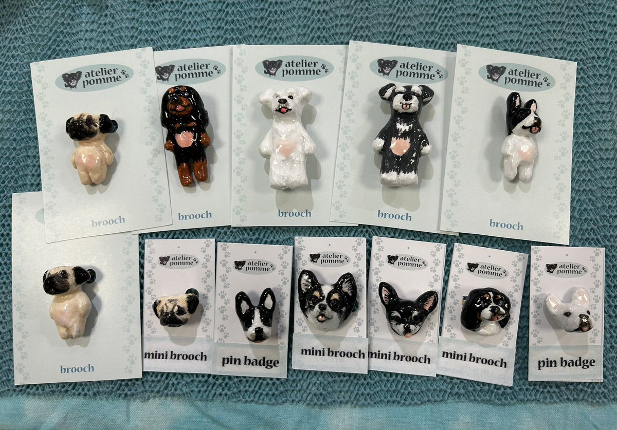 平日なのでのんびり時間が過ぎてます☺️
新商品のわんことラッコがプカプカハーバリウムボールペンと、パグ、チワワ、ボステリのブローチです🐶

#吉祥寺いぬフェス
#わんちゃんグッズ