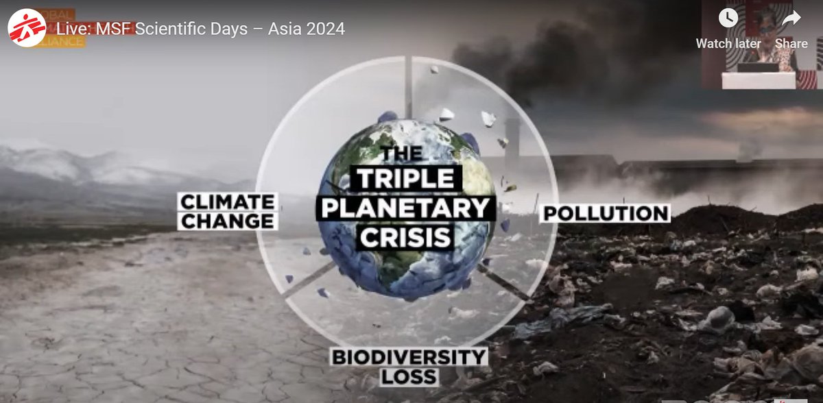 MSF_SouthAsia's tweet photo. 🔴 LIVE from #MSFSciAsia 2024 🔴
Shweta Narayan (@CemShweta), Campaign Lead from Global Climate and Health Alliance, India talks in depth about the #climatecrisis at the #MSFSciAsia 2024.
She says, "The climate crisis is not an easy topic to discuss, but it’s essential to recognize that our planet—our home—is under severe threat.
We face a ‘triple crisis’: biodiversity loss, pollution, and climate change. Biodiversity is in rapid decline, and pollution is taking a devastating toll. Toxic chemicals have invaded our food systems and our bodies, leaving an intergenerational impact.
The phrase is not 'climate change' but rather 'climate crisis' and this crisis not in a distant future; it’s happening here and now."
Join the live feed: https://t.co/4O5wA2ZlyT
#MSFSciAsia #ClimateCrisis #ClimateAdvocacy