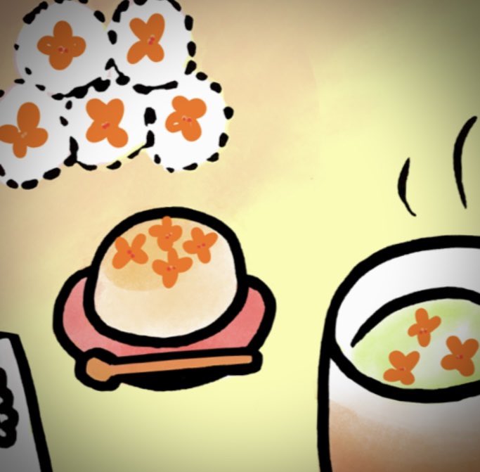 雨でおちた金木犀...きれいな花をひろって洗って砂糖につけて、金木犀糖を作ってみたよ。おやつの飾りや風味づけにしたり、お茶うかべたり。金木犀の香りは秋の便り。