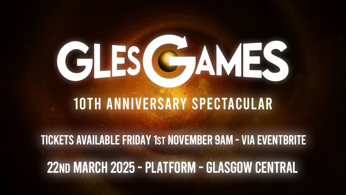 In March, GlesGames will celebrate its 10th anniversary, and we would love to share this occasion with you. ❤️

Join us for the BIGGEST GlesGames ever at Platform, Glasgow, on the 22nd of March.

Tickets go on sale one week from today. We can't wait to celebrate with you! 🥳