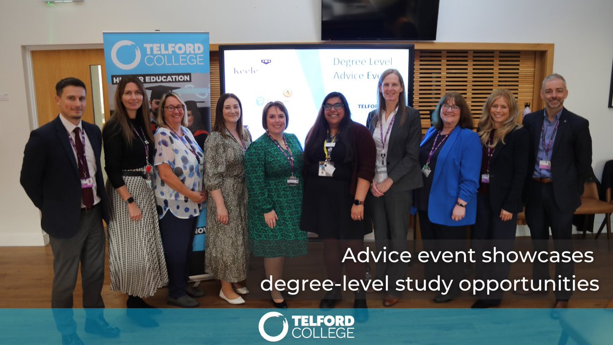 Don't miss the highlights from our first degree level advice evening, including a student finance talk from <a href="/KeeleUniversity/">Keele University 🐿️</a> 🎓

Our higher education curriculum has what you need to help discover your future 👇
telfordcollege.ac.uk/news/advice-ev…