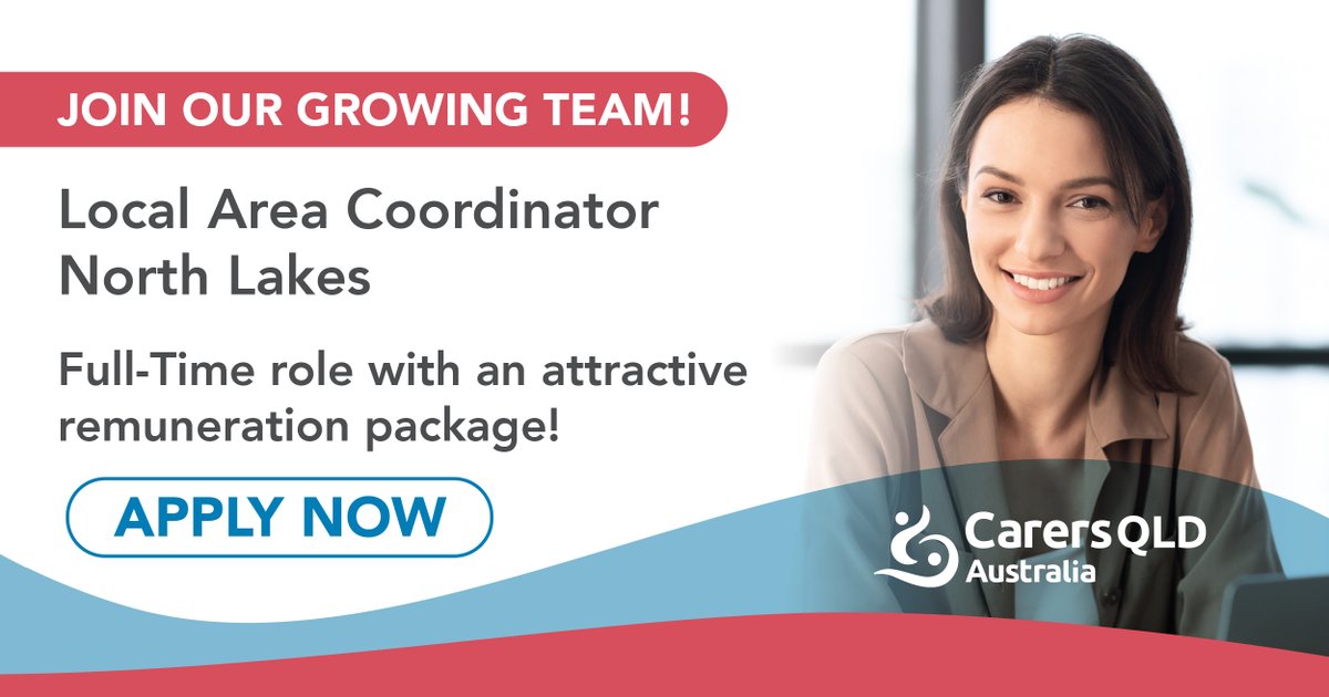Carers Queensland (@carersqld) on Twitter photo It’s the perfect time to join our North Lakes team as a local area coordinator (LAC) ✨
As an LAC you are passionate about driving inclusive change.
Applications close on Monday 28 October.
Apply today👉 carersqld.info/3Yns7MZ It’s the perfect time to join our North Lakes team as a local area coordinator (LAC) ✨
As an LAC you are passionate about driving inclusive change.
Applications close on Monday 28 October.
Apply today👉 carersqld.info/3Yns7MZ
