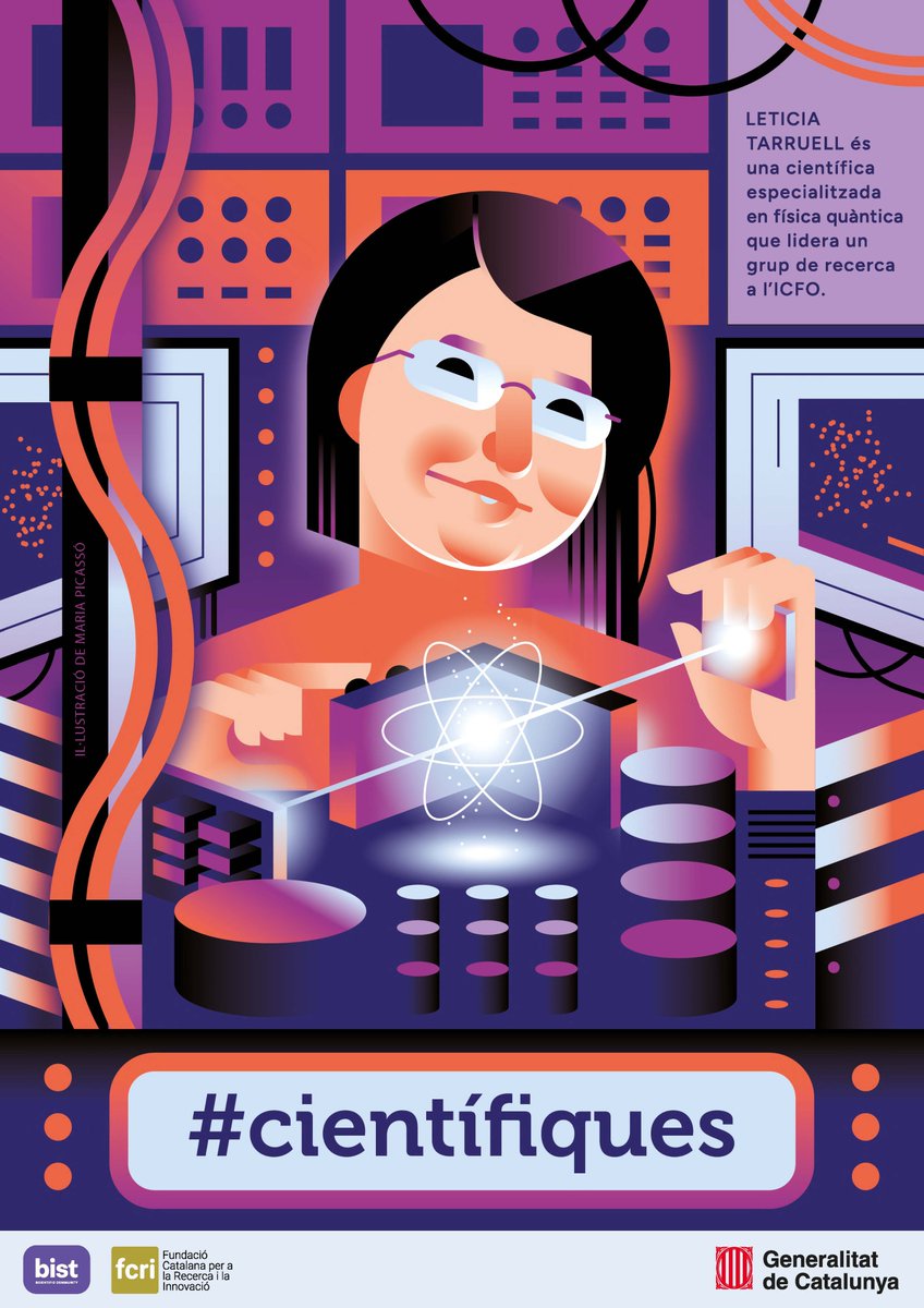 Quantum Physics featuring in the 2025 #Científiques Poster⚛️

In honor of the International Year of Quantum, the 2025 campaign features ICREA Prof  Dr Leticia Tarruell, leader of the <a href="/icfo_QGE/">Ultracold quantum gases at ICFO</a> group. 

ICFO News👉icfo.eu/news/2421/quan…

This fantastic poster was designed by